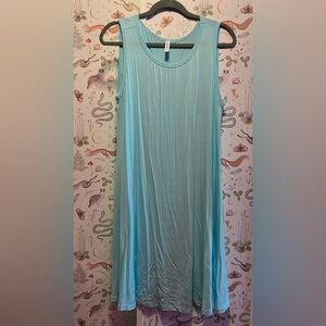 Weaczzzy Light Blue Sleeveless Midi Dress